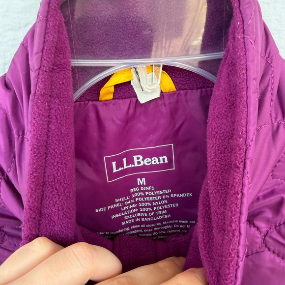 L.L. Bean Deep Purple Quilted Puffer Light Layer Jacket - Picture 2 of 2